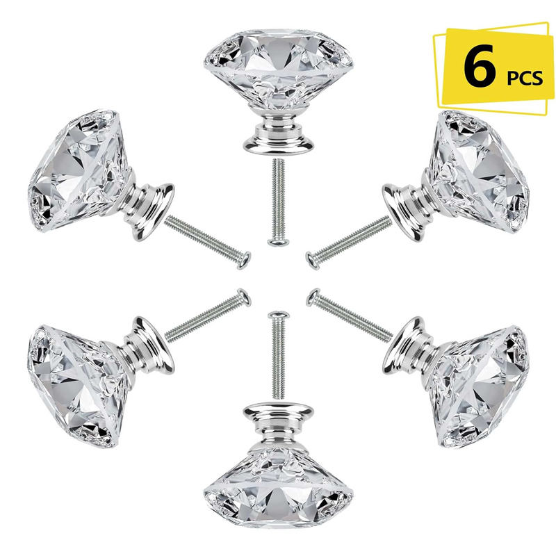 Furniture Home Hardware - 6Pcs Cabinet Knob with Screws 30mm