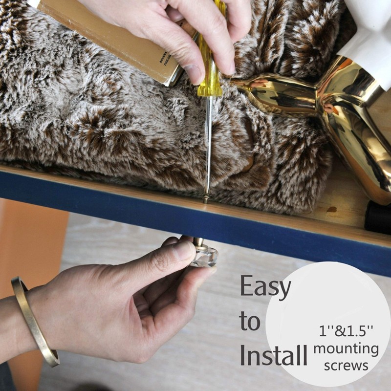 LLCS-Glass Brass Knobs Vintage - огляд і ціна Furniture Hardware Paint
