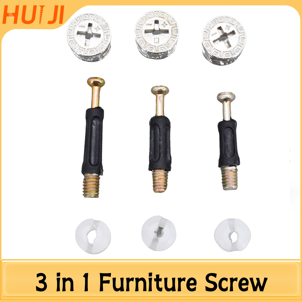 50/100Pcs 3 in 1 Furniture Con - огляд і ціна Furniture Joinery Hardware