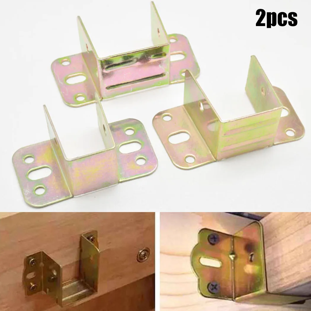 2pcs U Shaped Metal Bed Bracke - огляд і ціна Furniture Hardware Connectors