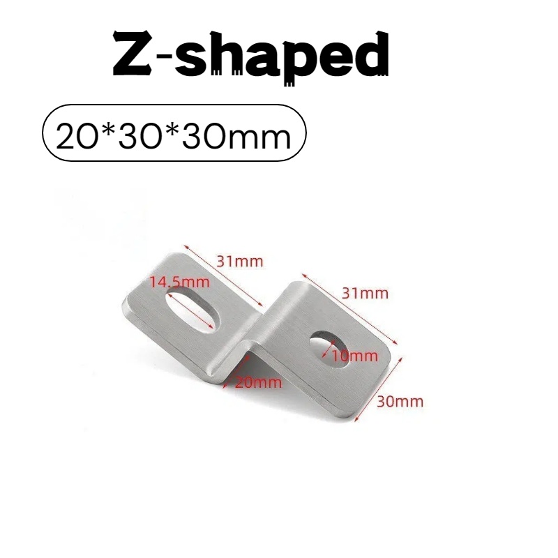 3mm Thick Stainless‑Steel Z‑Sh - огляд і ціна Furniture Hardware Connectors