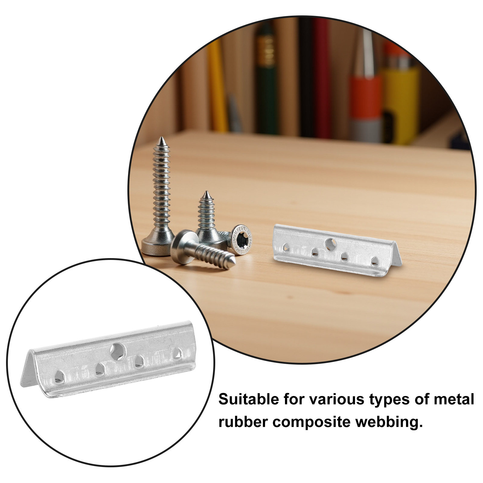 20Pcs Metal End Clips Rubber W - огляд і ціна Furniture Upholstery Hardware