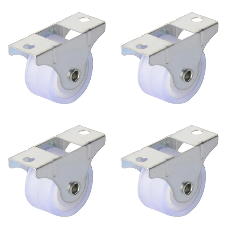 4Pcs White Rail Fixed Casters  - огляд і ціна Furniture Rails Hardware