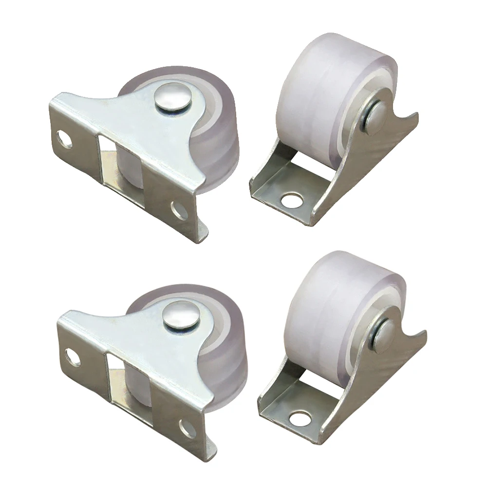 4Pcs White Rail Fixed Casters  - огляд і ціна Furniture Rails Hardware