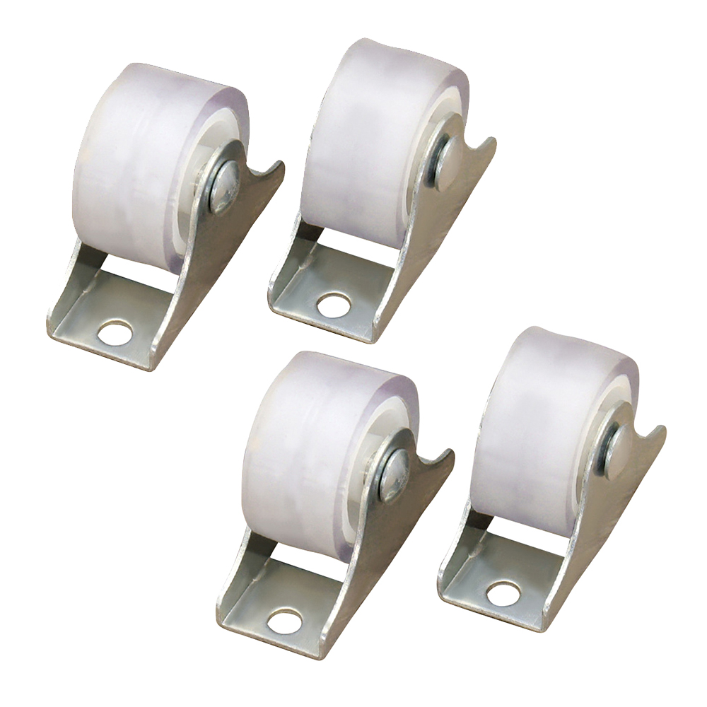 4Pcs White Rail Fixed Casters  - огляд і ціна Furniture Rails Hardware