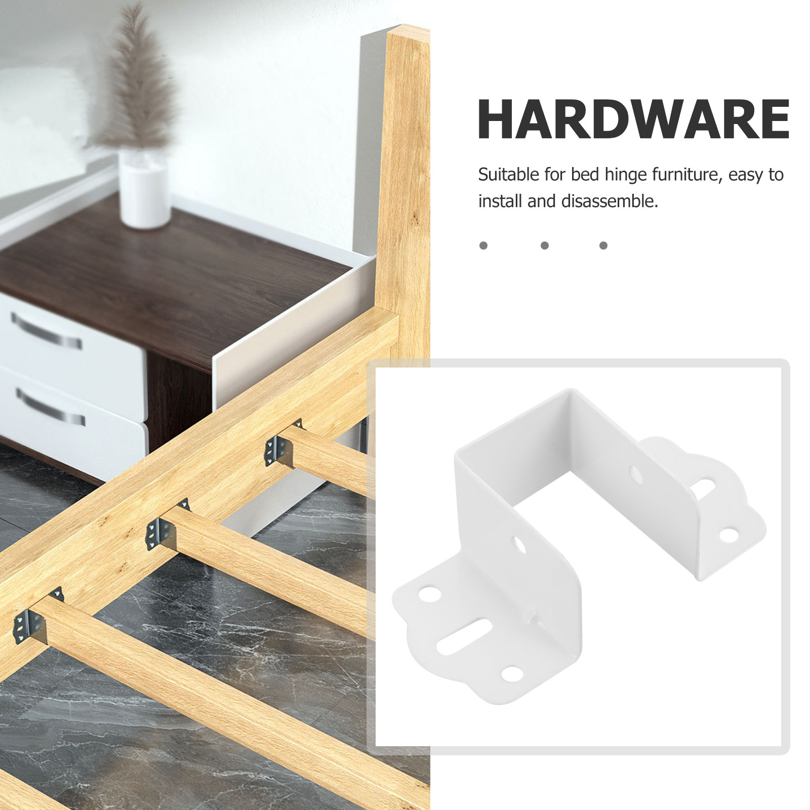 4Pcs Bed Rail Hooks Thickened  - огляд і ціна Furniture Rails Hardware