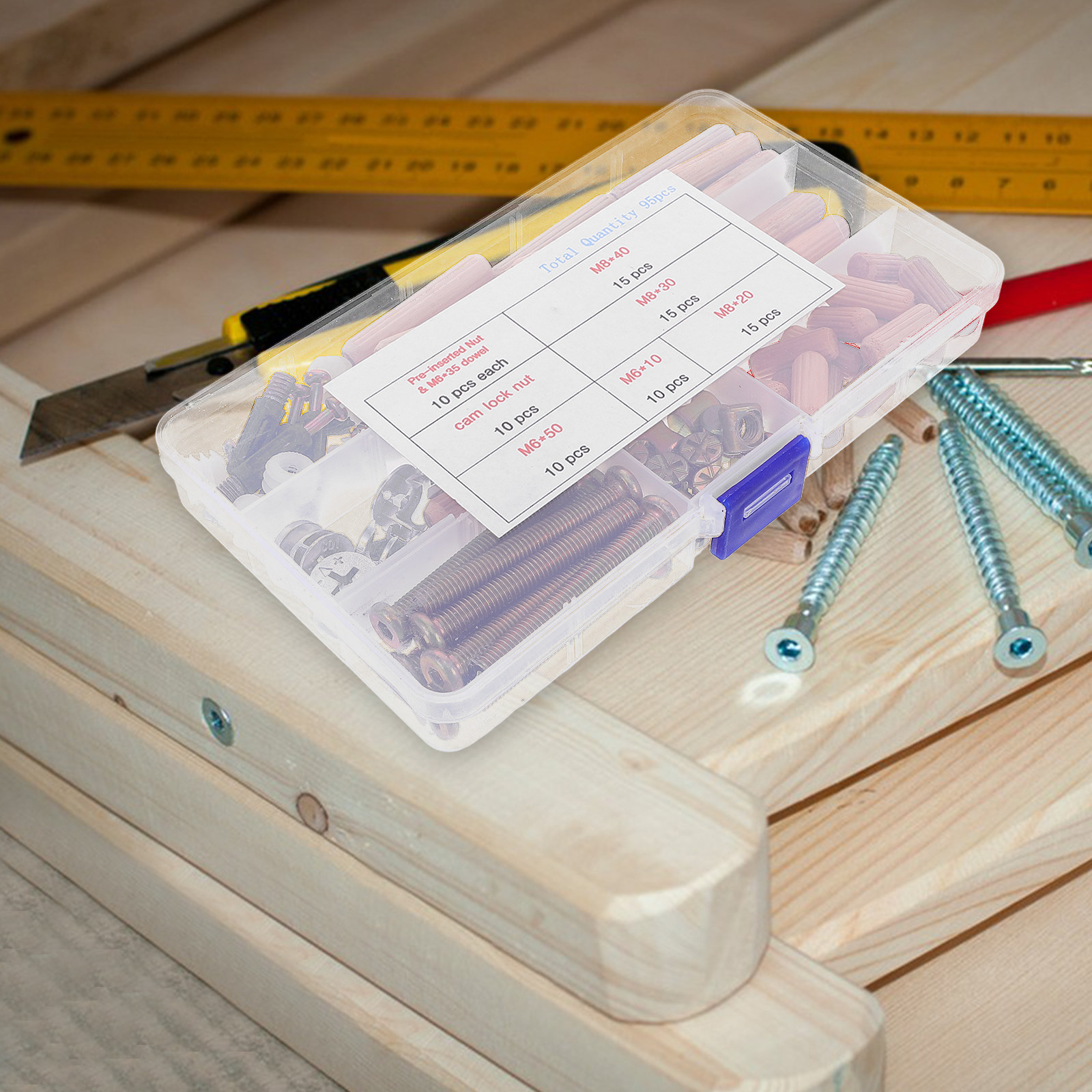 95Pcs Bunk Bed Hardware Connec - огляд і ціна Furniture Hardware Connectors