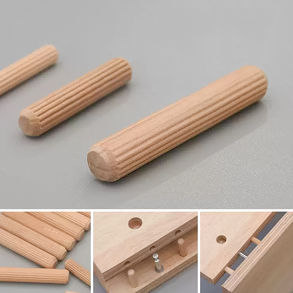 Wooden Dowel Pins 6/8mm Fluted - огляд і ціна Furniture Joinery Hardware