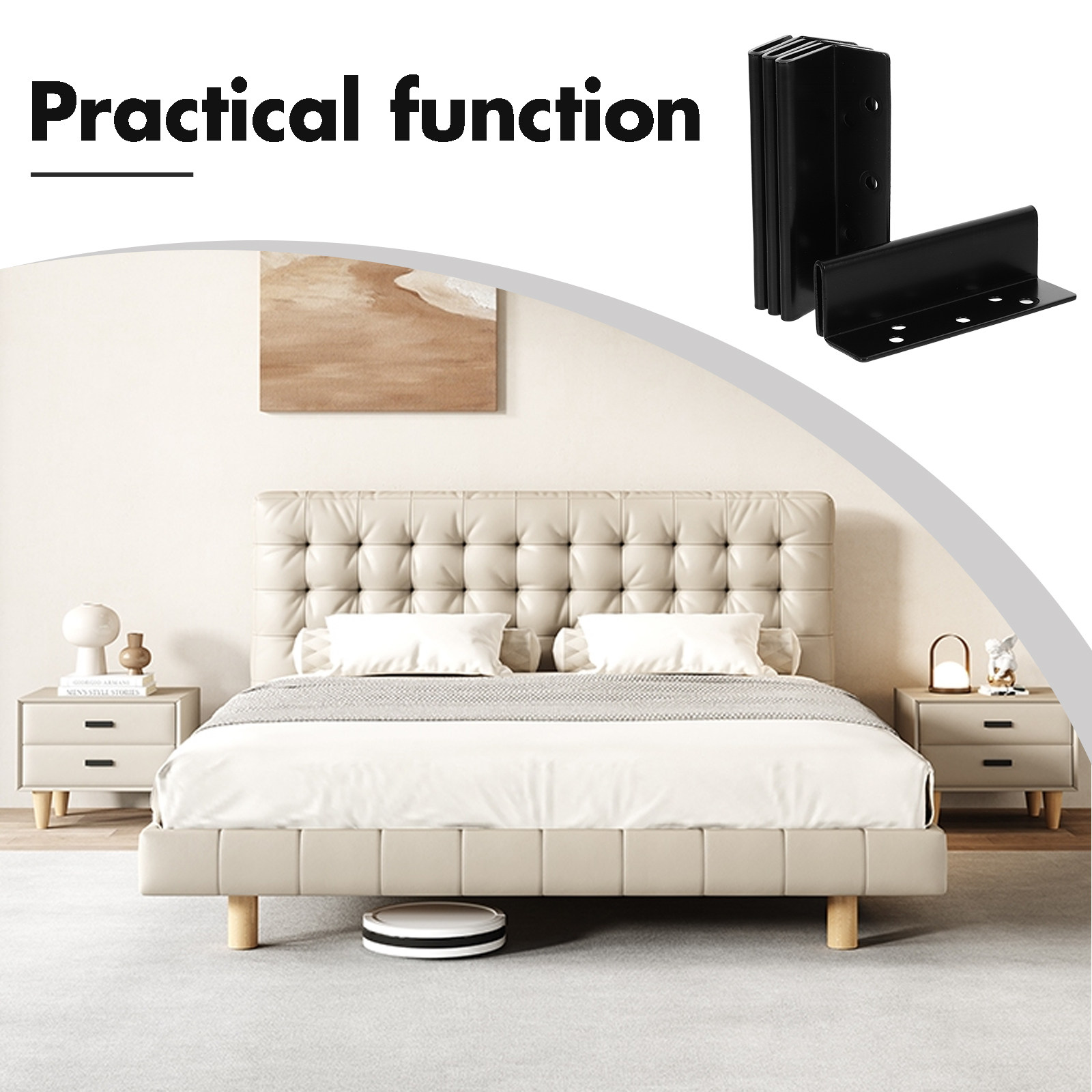 4Pcs Bed Rail Support Brackets - огляд і ціна Furniture Rails Hardware