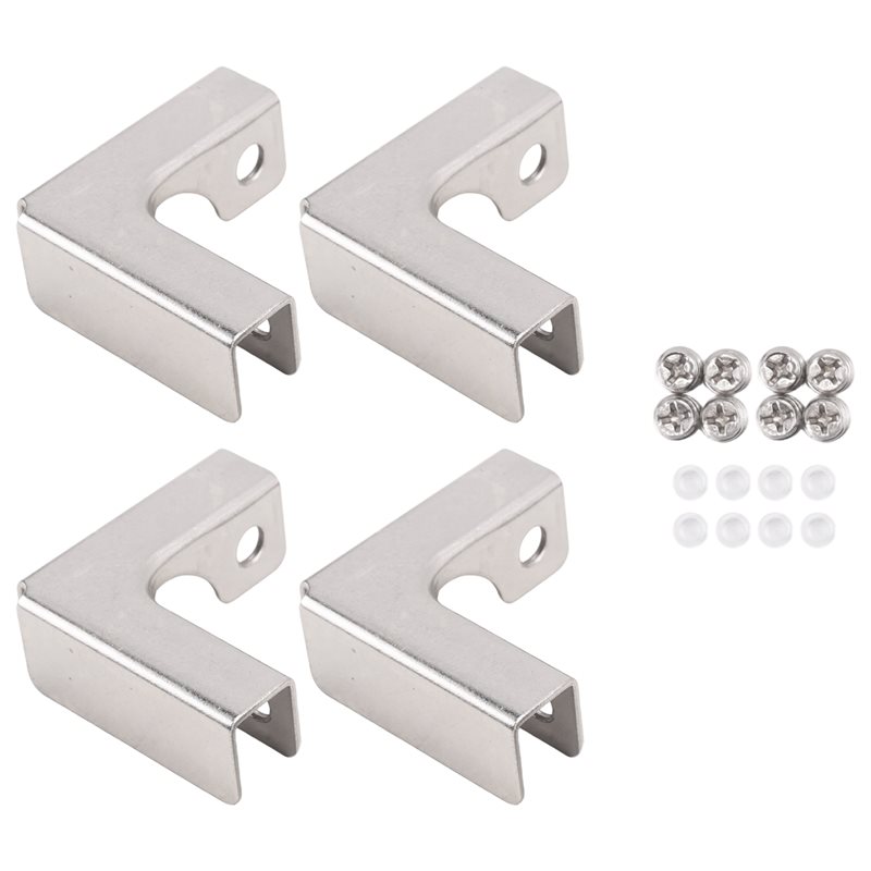 ABUI-4Pcs L Type Glass Fixing  - огляд і ціна Furniture Hardware Paint